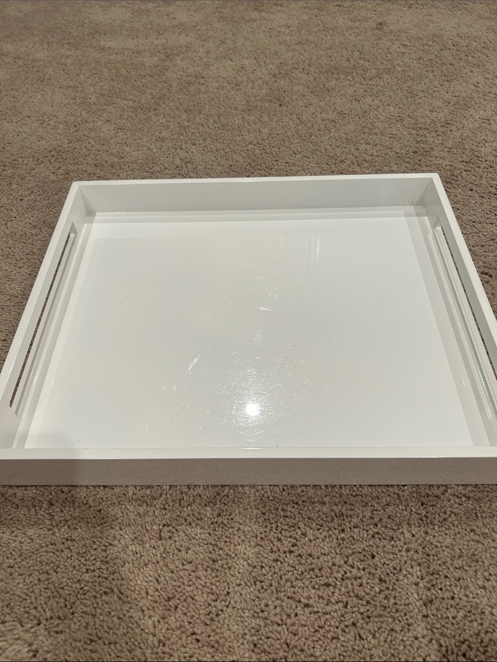 Crate&Barrel White Gloss Tray